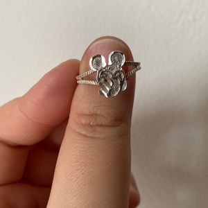 Silver Mickey Mouse Ring (925)